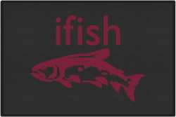 ifish Trout 2 Silhouette Door Mats