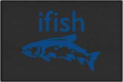 ifish Trout 2 Silhouette Door Mats