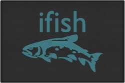 ifish Trout 2 Silhouette Door Mats