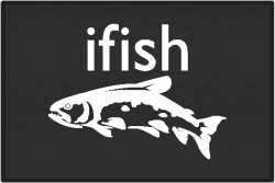 ifish Trout 2 Silhouette Door Mats