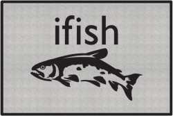 ifish Trout 2 Silhouette Door Mats