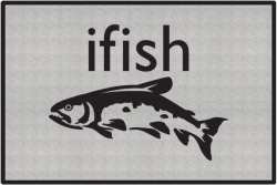 ifish Trout 2 Silhouette Door Mats