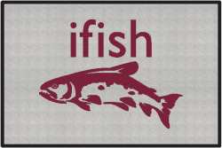 ifish Trout 2 Silhouette Door Mats