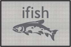 ifish Trout 2 Silhouette Door Mats