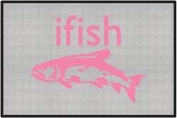 ifish Trout 2 Silhouette Door Mats