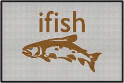 ifish Trout 2 Silhouette Door Mats