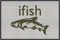 ifish Trout 2 Silhouette Door Mats