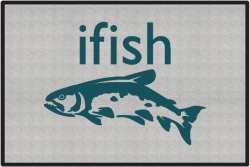 ifish Trout 2 Silhouette Door Mats