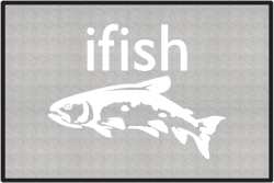 ifish Trout 2 Silhouette Door Mats