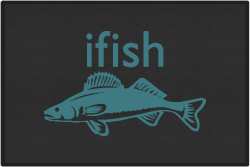 ifish Walleye Silhouette Door Mats