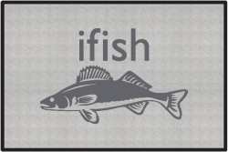 ifish Walleye Silhouette Door Mats