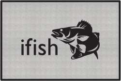 ifish Walleye 2 Silhouette Door Mats