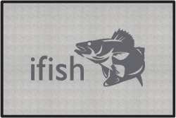 ifish Walleye 2 Silhouette Door Mats