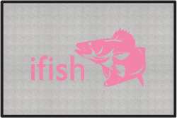 ifish Walleye 2 Silhouette Door Mats