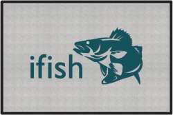 ifish Walleye 2 Silhouette Door Mats