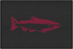 Chinook Salmon Silhouette Door Mats