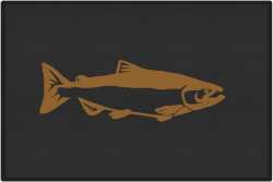 Chinook Salmon Silhouette Door Mats