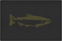 Chinook Salmon Silhouette Door Mats