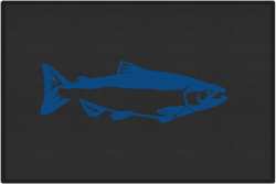 Chinook Salmon Silhouette Door Mats