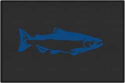 Chinook Salmon Silhouette Door Mats