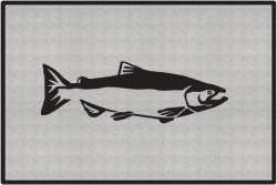 Chinook Salmon Silhouette Door Mats