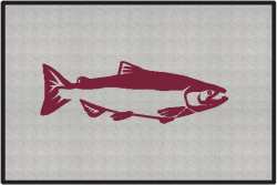 Chinook Salmon Silhouette Door Mats
