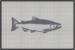 Chinook Salmon Silhouette Door Mats