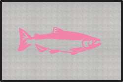 Chinook Salmon Silhouette Door Mats