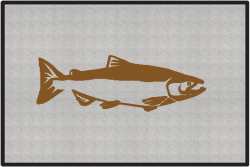 Chinook Salmon Silhouette Door Mats