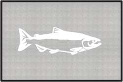 Chinook Salmon Silhouette Door Mats