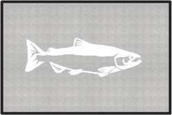 Chinook Salmon Silhouette Door Mats