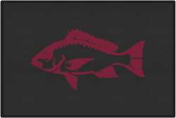 Red Snapper Silhouette Door Mats