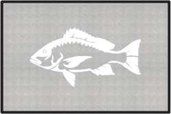 Red Snapper Silhouette Door Mats