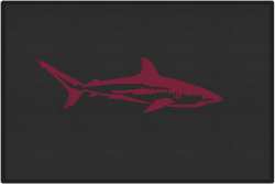 Reef Shark Silhouette Door Mats