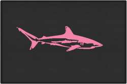 Reef Shark Silhouette Door Mats