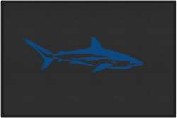 Reef Shark Silhouette Door Mats