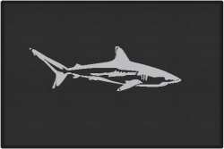 Reef Shark Silhouette Door Mats