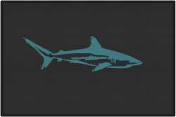 Reef Shark Silhouette Door Mats