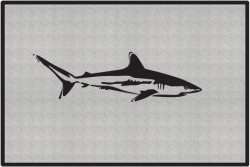 Reef Shark Silhouette Door Mats