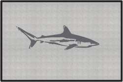 Reef Shark Silhouette Door Mats