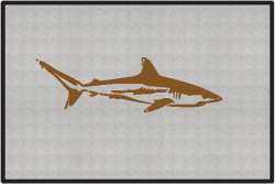 Reef Shark Silhouette Door Mats