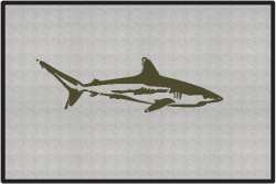 Reef Shark Silhouette Door Mats