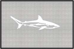 Reef Shark Silhouette Door Mats