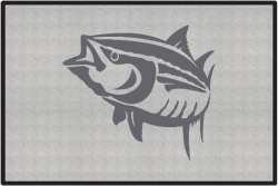 Yellowfin Tuna Silhouette Door Mats