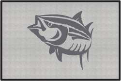 Yellowfin Tuna Silhouette Door Mats