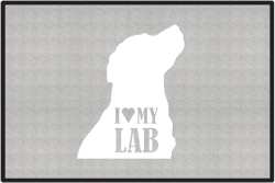 I Love My Lab Silhouette Door Mats