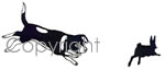 Beagle & Rabbit Decal