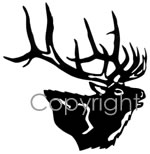 Buglin' Elk Head Decal