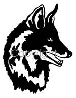Coyote Head Decal