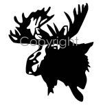 Moose Head Decal